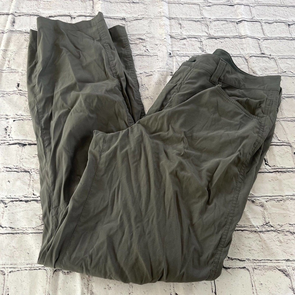 Eddie Bauer Mens Hiking Cargo Pants Size 33 x 32 Gray Nylon Logo - Picture 2 of 5